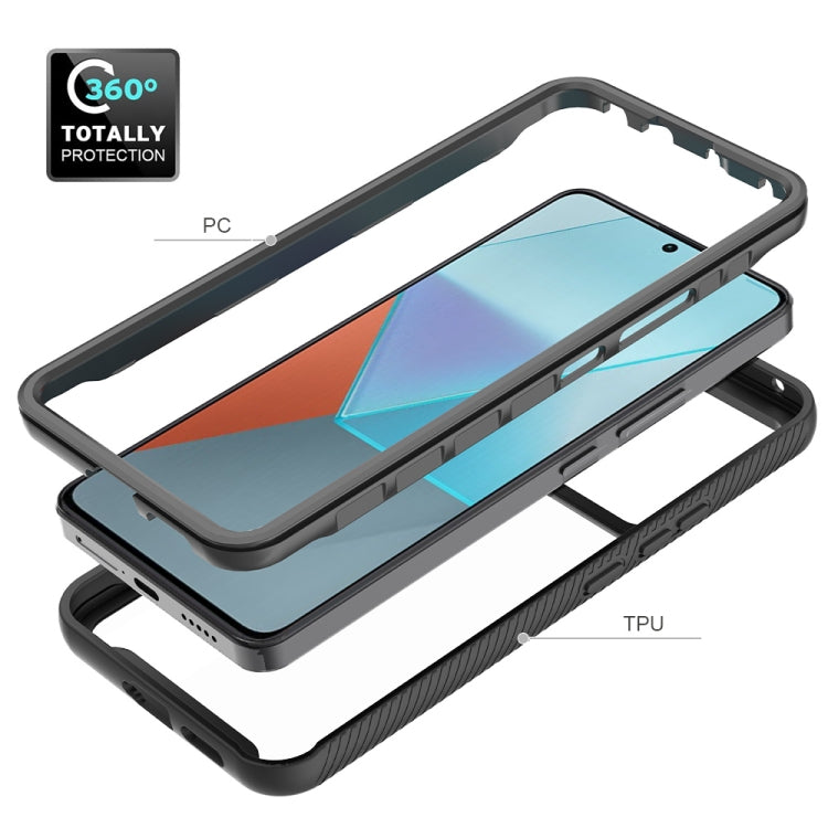 For Redmi Note 13 Pro 5G Starry Sky Solid Color Shockproof TPU Clear PC Phone Case