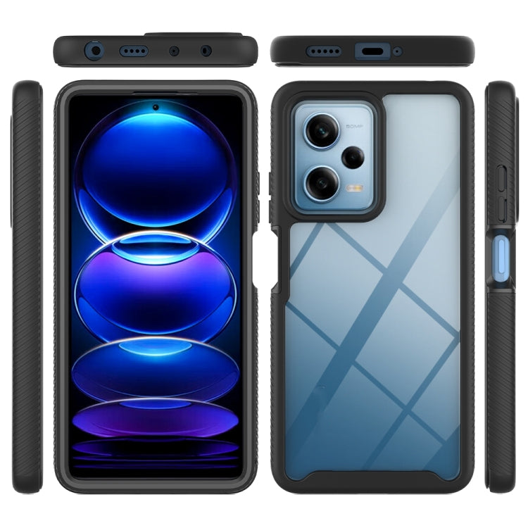 For Redmi Note 12 Pro 5G Starry Sky Solid Color Shockproof TPU Clear PC Phone Case