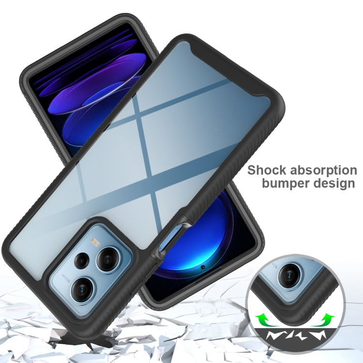 For Redmi Note 12 Pro 5G Starry Sky Solid Color Shockproof TPU Clear PC Phone Case