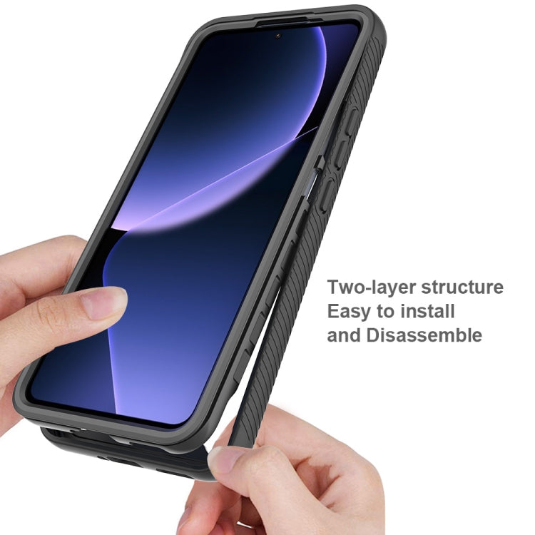 For Xiaomi 13T / 13T Pro Starry Sky Solid Color Shockproof TPU Clear PC Phone Case