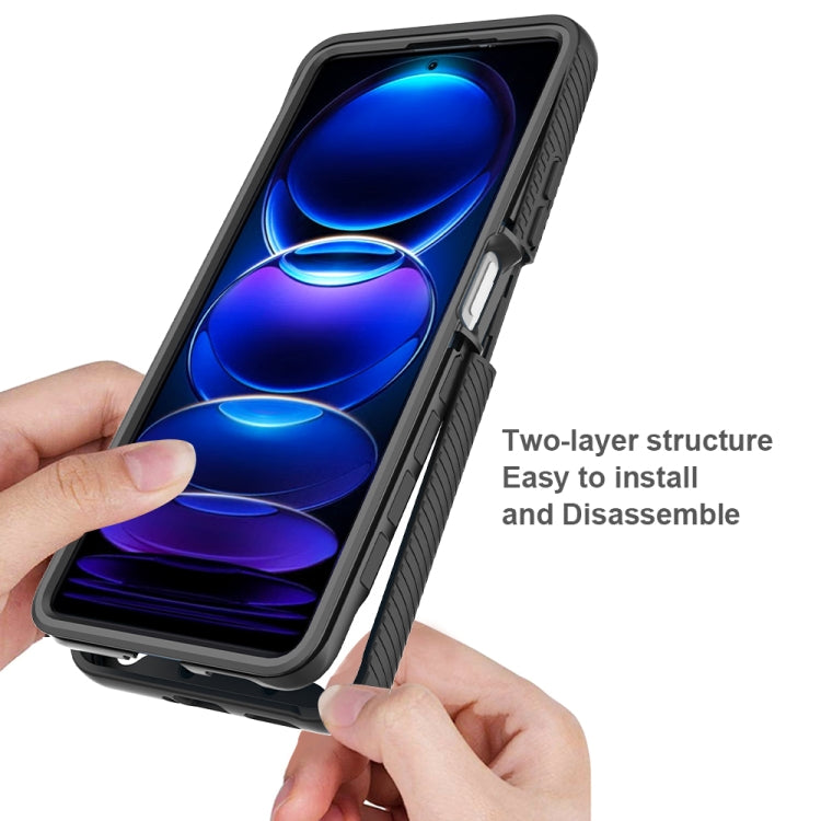 For Xiaomi Poco X5 Starry Sky Solid Color Shockproof TPU Clear PC Phone Case
