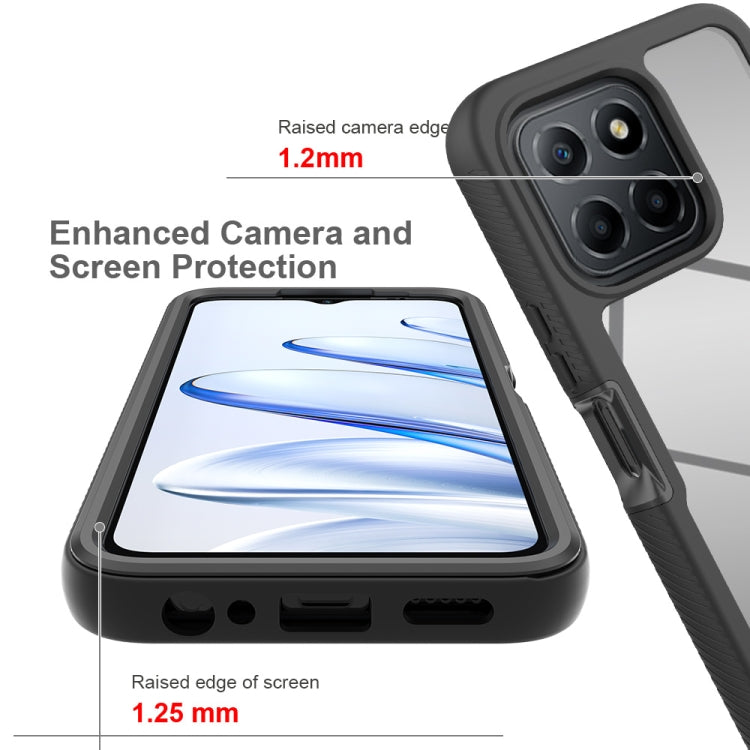 For Honor X8 5G / X6 4G / 70 Lite Starry Sky Solid Color Shockproof TPU Clear PC Phone Case