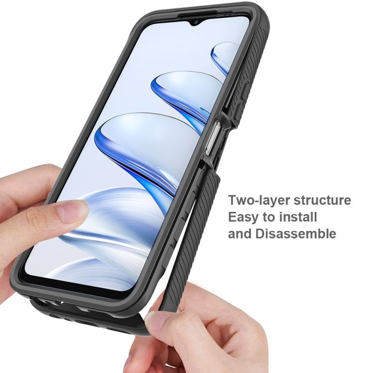 For Honor X8 5G / X6 4G / 70 Lite Starry Sky Solid Color Shockproof TPU Clear PC Phone Case