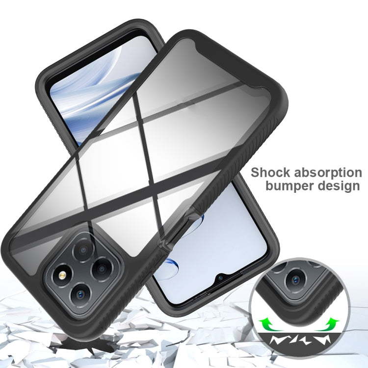 For Honor X8 5G / X6 4G / 70 Lite Starry Sky Solid Color Shockproof TPU Clear PC Phone Case