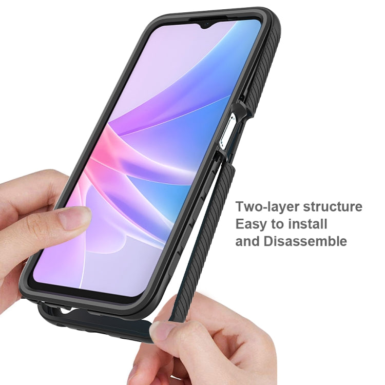 For OPPO A78 5G Starry Sky Solid Color Shockproof TPU Clear PC Phone Case