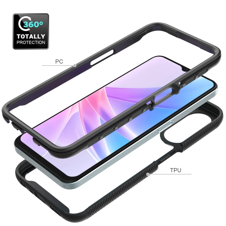 For OPPO A78 5G Starry Sky Solid Color Shockproof TPU Clear PC Phone Case