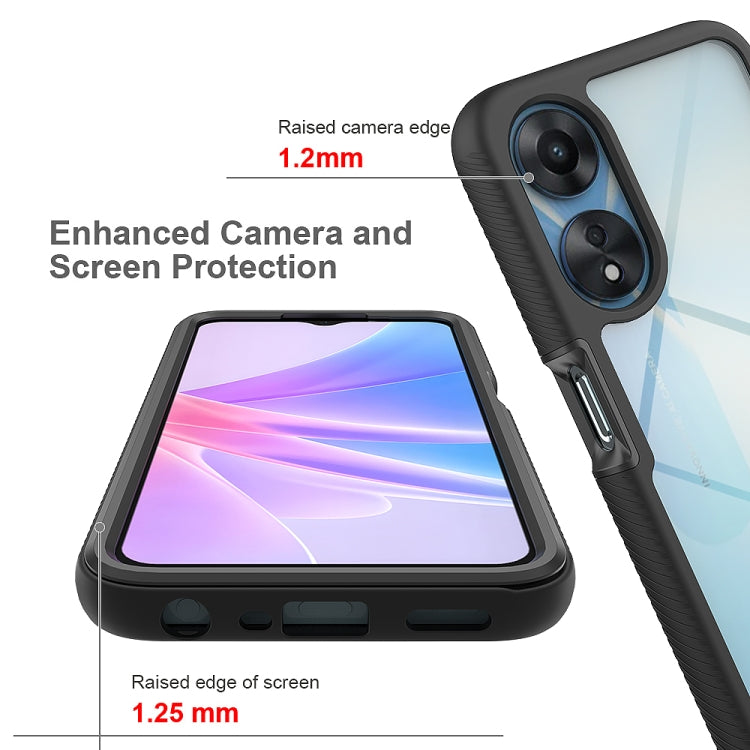 For OPPO A78 5G Starry Sky Solid Color Shockproof TPU Clear PC Phone Case