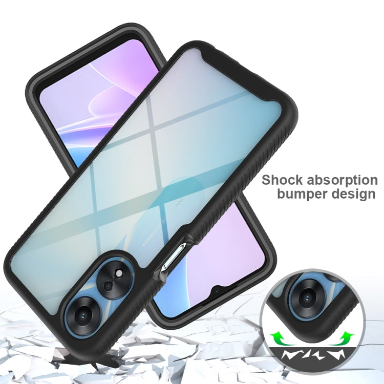 For OPPO A78 5G Starry Sky Solid Color Shockproof TPU Clear PC Phone Case