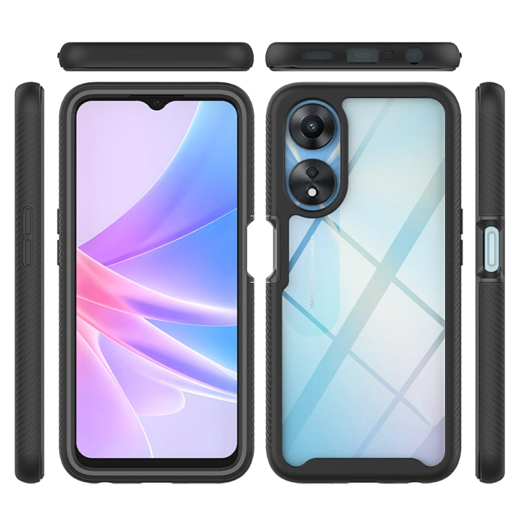 For OPPO A78 5G Starry Sky Solid Color Shockproof TPU Clear PC Phone Case