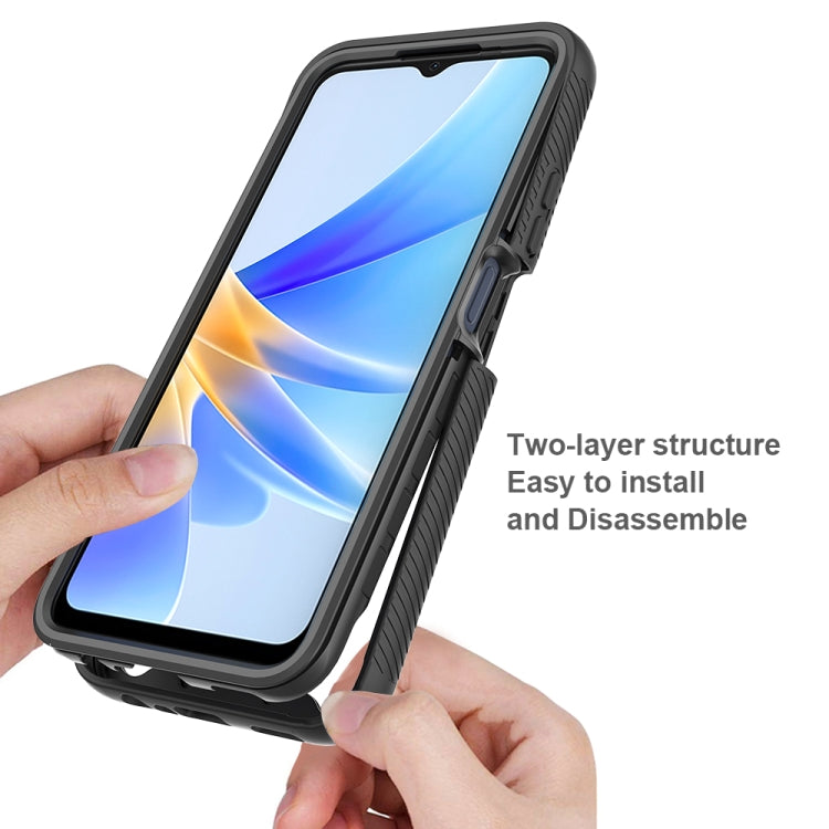 For OPPO A17 4G Starry Sky Solid Color Shockproof TPU Clear PC Phone Case