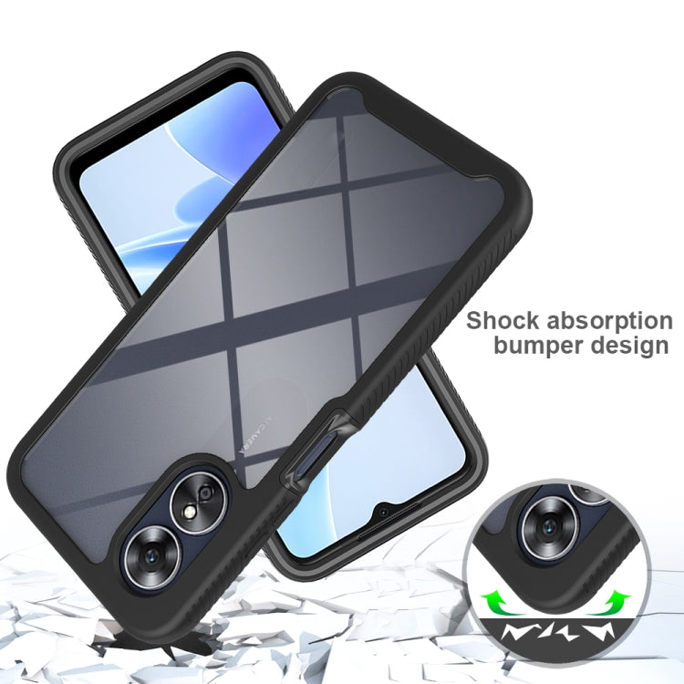 For OPPO A17 4G Starry Sky Solid Color Shockproof TPU Clear PC Phone Case