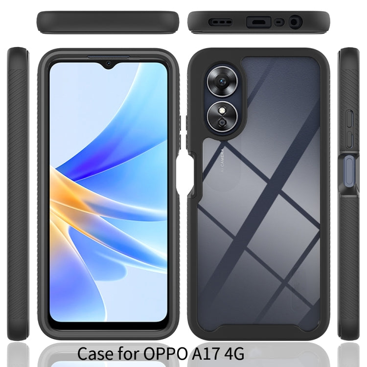 For OPPO A17 4G Starry Sky Solid Color Shockproof TPU Clear PC Phone Case
