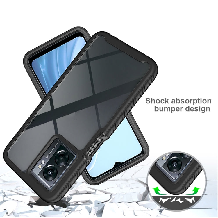 For OPPO A57 / A57s / A77 Starry Sky Solid Color Shockproof TPU Clear PC Phone Case