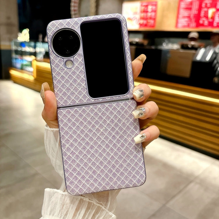 For OPPO Find N3 Flip Sparkling Diamond Rhombus PC Phone Case