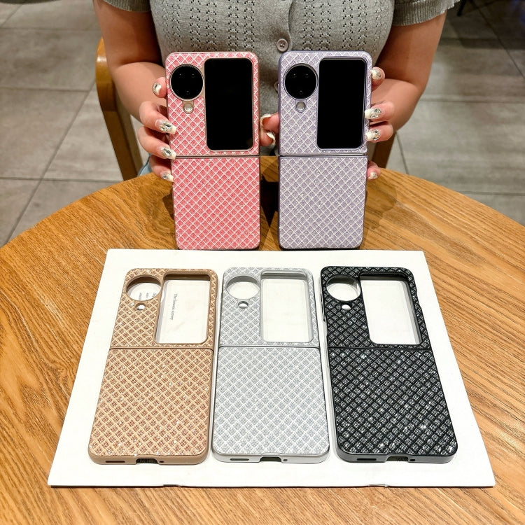 For OPPO Find N3 Flip Sparkling Diamond Rhombus PC Phone Case