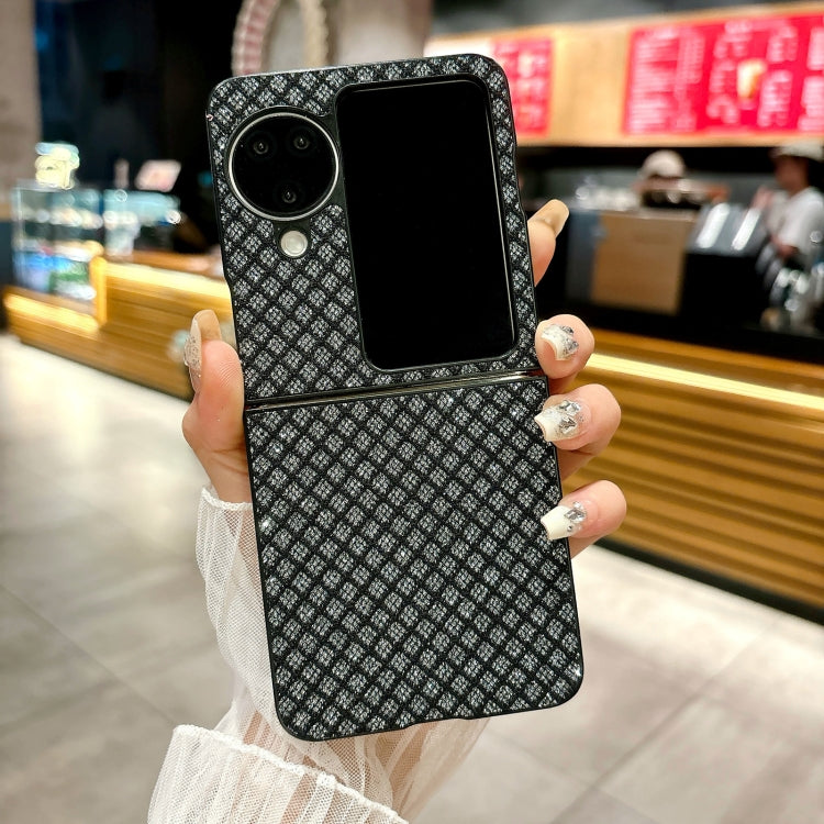For OPPO Find N3 Flip Sparkling Diamond Rhombus PC Phone Case