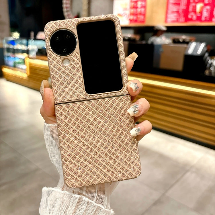 For OPPO Find N3 Flip Sparkling Diamond Rhombus PC Phone Case