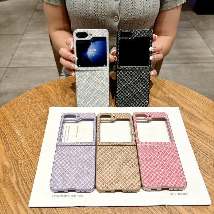 For Samsung Galaxy Z Flip6 / Flip7 FE Sparkling Diamond Rhombus PC Phone Case