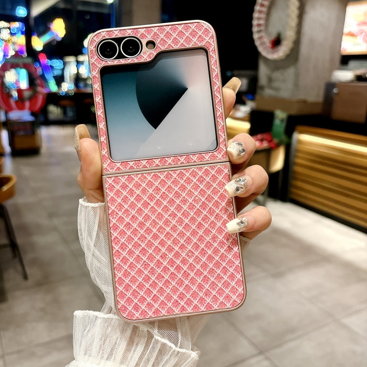 For Samsung Galaxy Z Flip5 5G Sparkling Diamond Rhombus PC Phone Case
