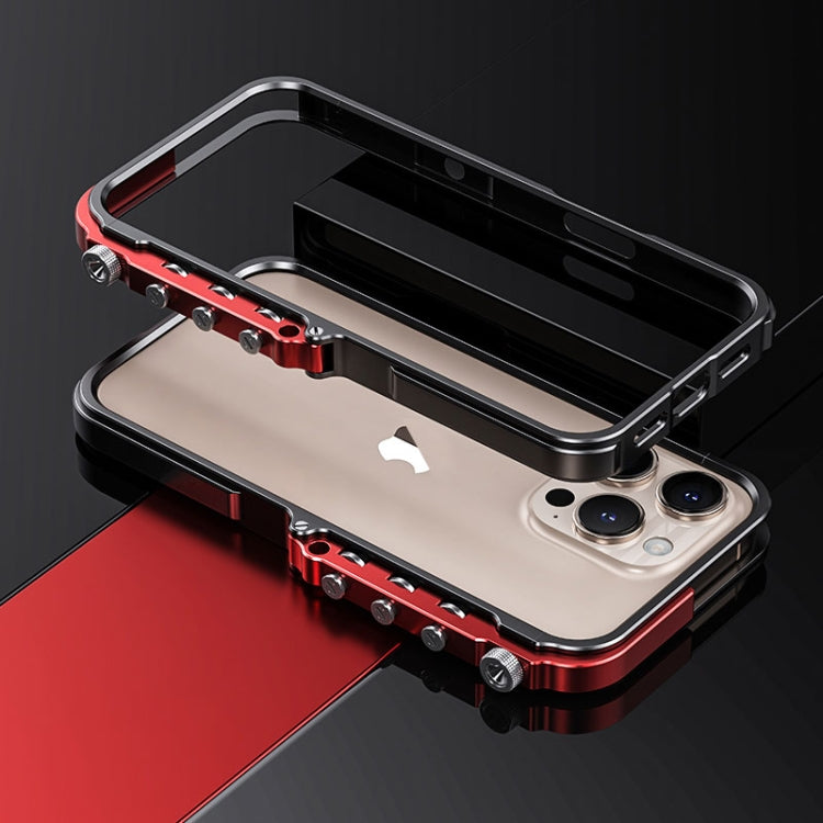 For iPhone 16 Pro Mechanical Armor Creative Metal Frame Aluminum Alloy Phone Case