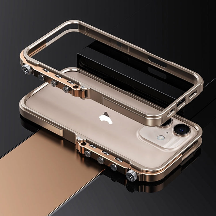 For iPhone 16 Mechanical Armor Creative Metal Frame Aluminum Alloy Phone Case