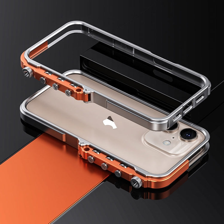 For iPhone 16 Mechanical Armor Creative Metal Frame Aluminum Alloy Phone Case