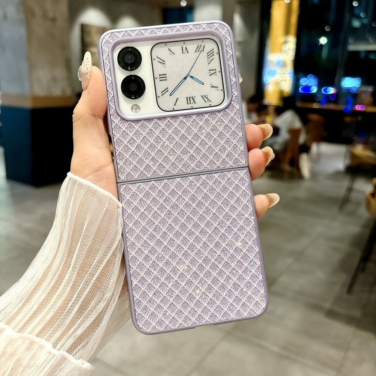 For Huawei nova Flip Sparkling Diamond Rhombus PC Phone Case