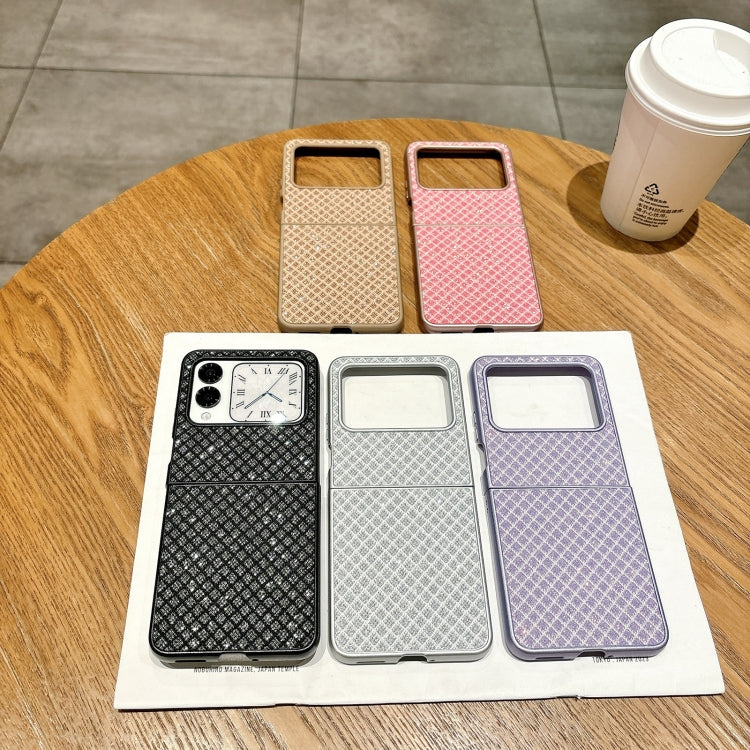 For Huawei nova Flip Sparkling Diamond Rhombus PC Phone Case