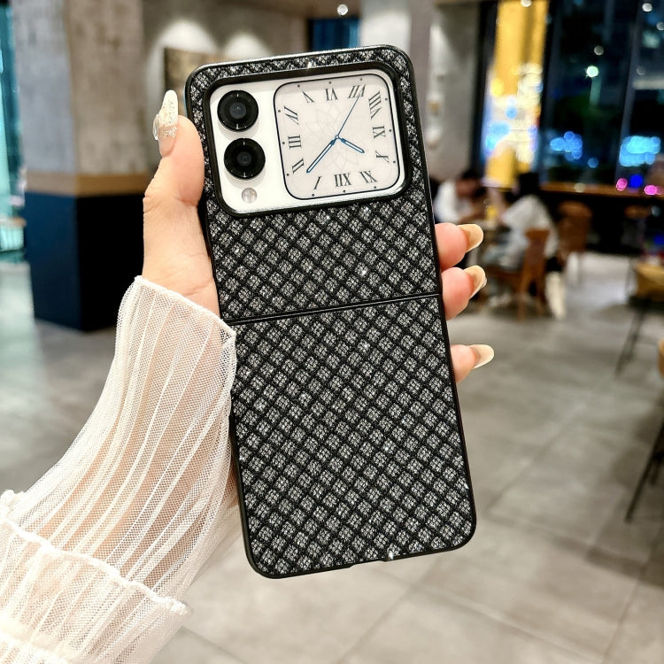 For Huawei nova Flip Sparkling Diamond Rhombus PC Phone Case