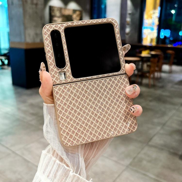 For Huawei Pura X Sparkling Diamond Rhombus PC Phone Case