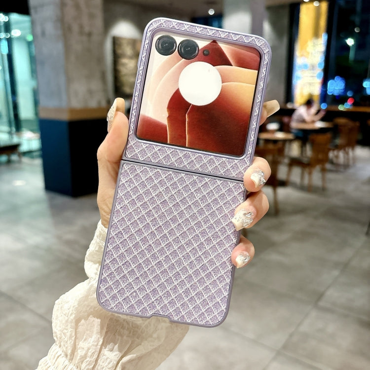 For Motorola Razr 50 Ultra Sparkling Diamond Rhombus PC Phone Case