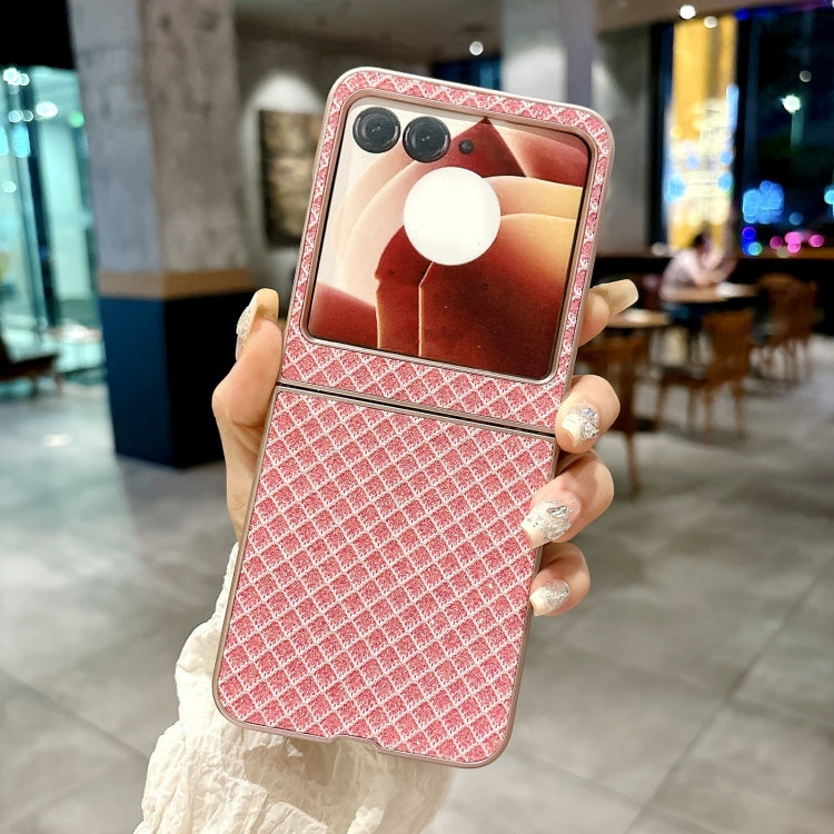 For Motorola Razr 50 Sparkling Diamond Rhombus PC Phone Case