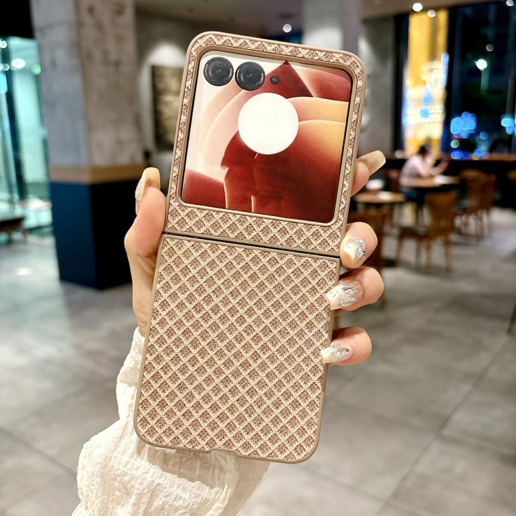 For Motorola Razr 50 Sparkling Diamond Rhombus PC Phone Case