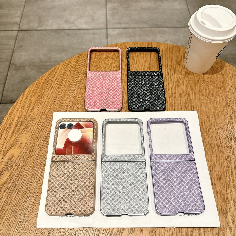 For Motorola Razr 50 Sparkling Diamond Rhombus PC Phone Case