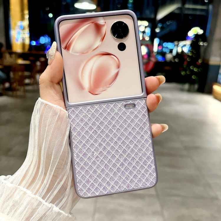 For Honor Magic V Flip Sparkling Diamond Rhombus PC Phone Case