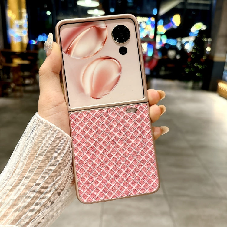For Honor Magic V Flip Sparkling Diamond Rhombus PC Phone Case