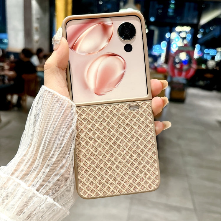 For Honor Magic V Flip Sparkling Diamond Rhombus PC Phone Case