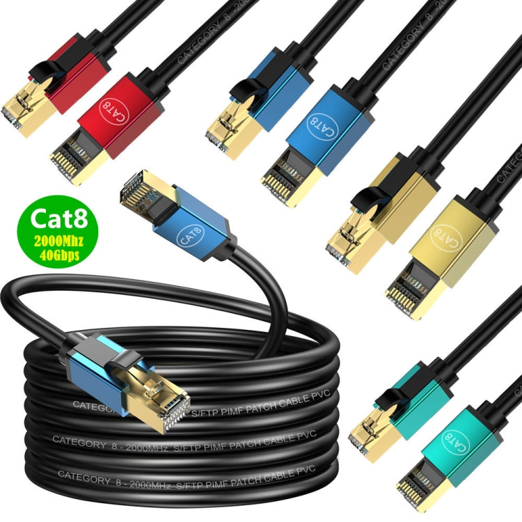 0.5m Home Fiber Bandwidth 10 Gigabit CAT8 Network Cable