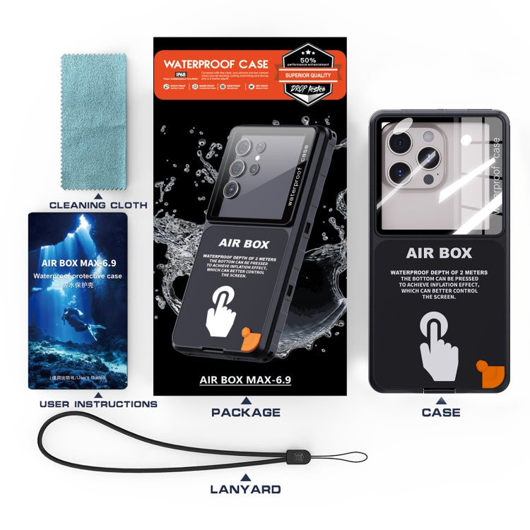 RedPepper Air Box Max 6.9 IP68 Waterproof Phone Case for 6.9 inch Phone - Black