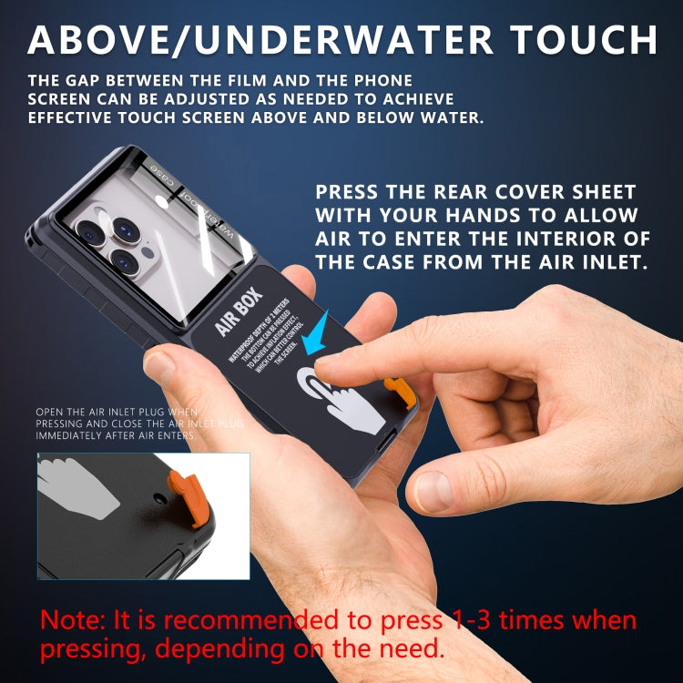 RedPepper Air Box Max 6.9 IP68 Waterproof Phone Case for 6.9 inch Phone - Black