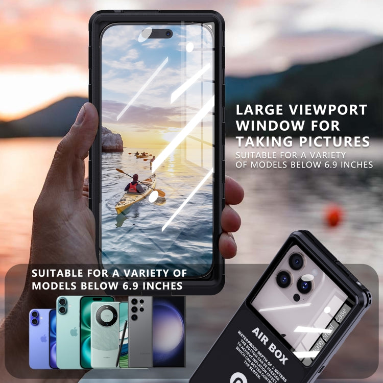 RedPepper Air Box Max 6.9 IP68 Waterproof Phone Case for 6.9 inch Phone - Black