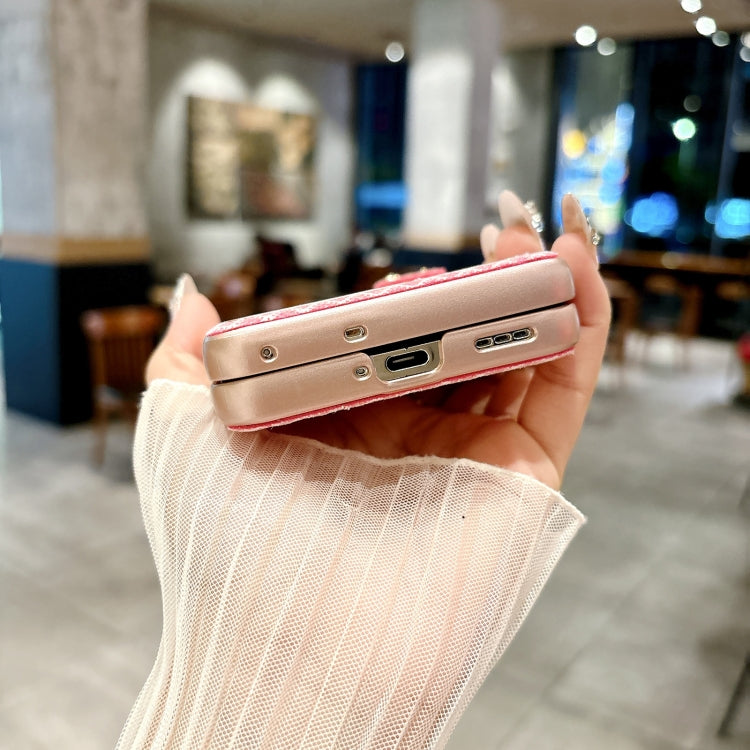 For OPPO Find N3 Flip Sparkling Diamond Rhombus PC Phone Case with Ring