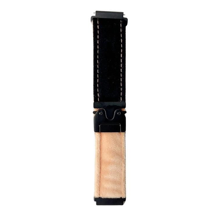 20mm Snap Button Brushed Plush Watch Band