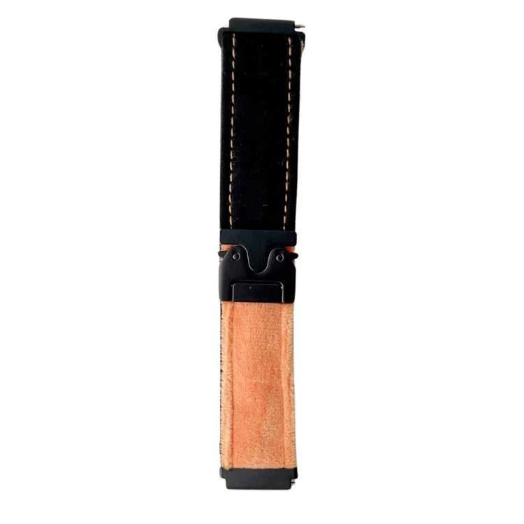 22mm Snap Button Brushed Plush Watch Band