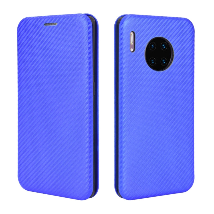 For Huawei Mate 30 Pro Carbon Fiber Texture Horizontal Flip TPU + PC + PU Leather Case with Card Slot