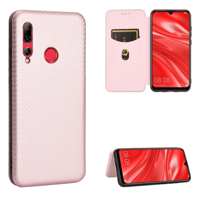 For Huawei Honor 10i / 20i Carbon Fiber Texture Horizontal Flip TPU + PC + PU Leather Case with Card Slot