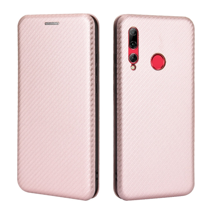 For Huawei Honor 10i / 20i Carbon Fiber Texture Horizontal Flip TPU + PC + PU Leather Case with Card Slot