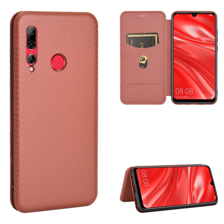 For Huawei Honor 10i / 20i Carbon Fiber Texture Horizontal Flip TPU + PC + PU Leather Case with Card Slot
