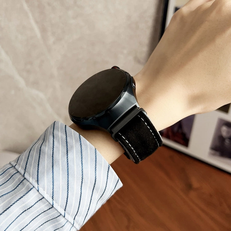 22mm Snap Button Brushed Plush Watch Band