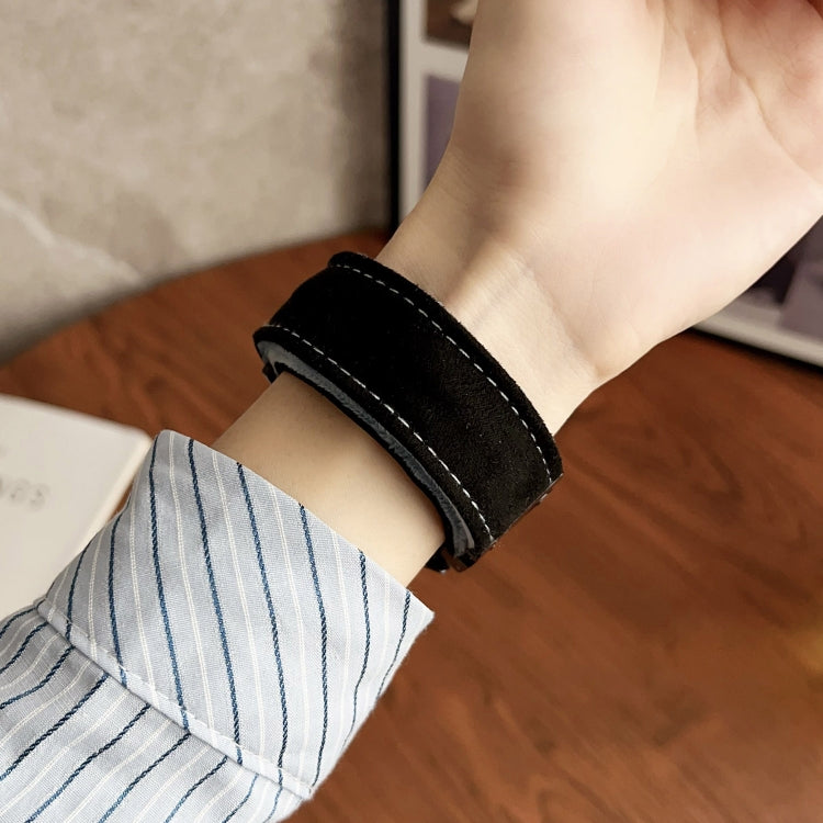22mm Snap Button Brushed Plush Watch Band